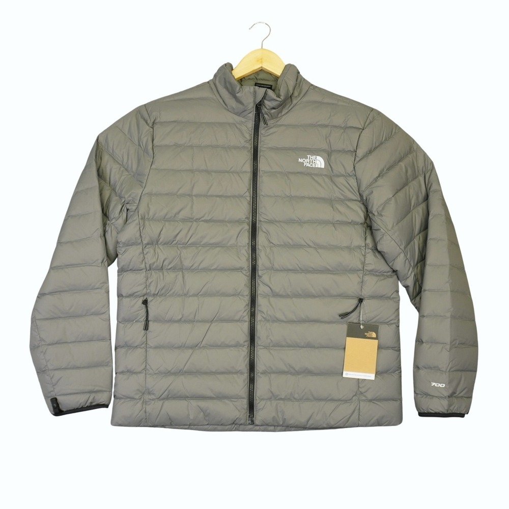 The North Face Classic Down Jacket Men Large Grey 700 Down Fill Puffer Insulated